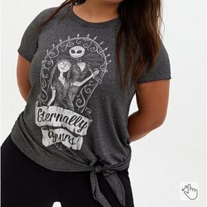 Torrid Disney The Nightmare Before Christmas Eternally Yours Tie-Front Top